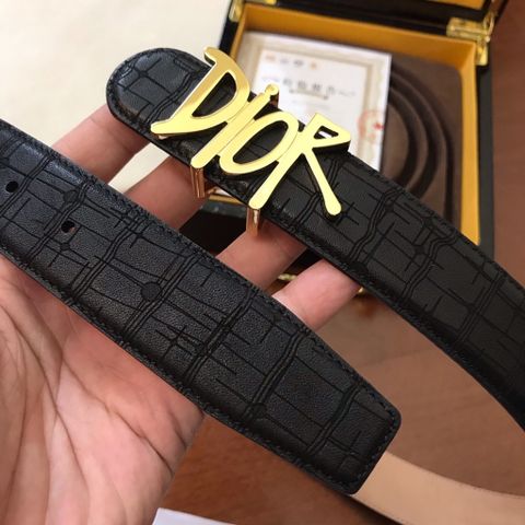 Belt nam Dior* bản 3,4cm dây da dập vân cá sấu đẹp sang lịch lãm cao cấp