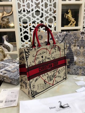 Túi xách nữ Dior* book tote chất vải nhiều hoạ tiết đẹp hàng cao cấp 41cm
