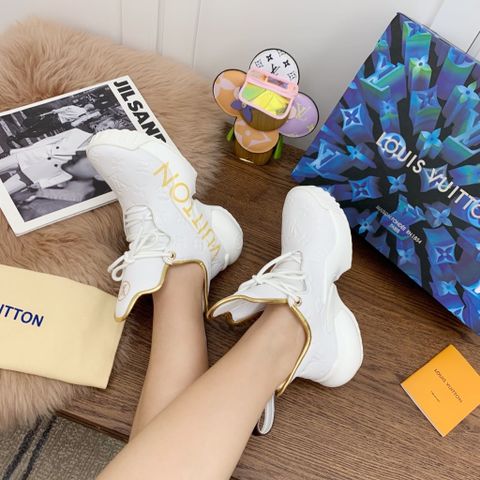 Sneaker LV* nữ da bò dập hoạ tiết Monogram nhiều màu độc lạ SIÊU CẤP mẫu mới 35-40