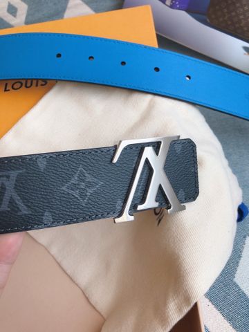 Belt nam LV* bản 4cm dây hoạ tiết Logo dùng 2 mặt SIÊU CẤP
