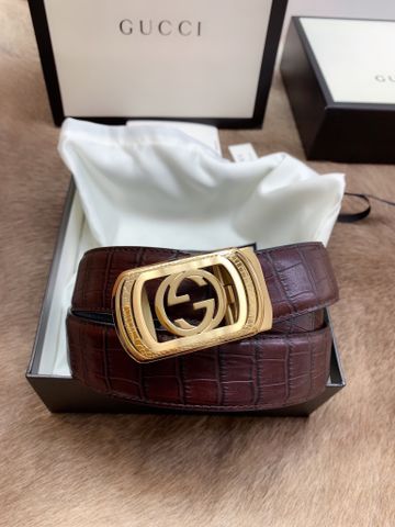 Belt nam GUCCI* bản 3,5cm dây vân cá sấu đẹp sang lịch lãm cao cấp