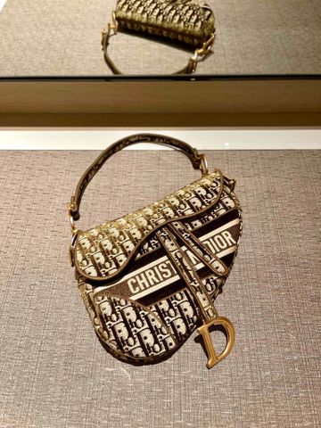 Túi xách nữ Dior* yên ngựa 25cm hoạ tiết oblique nhung màu đẹp sang VIP 1:1