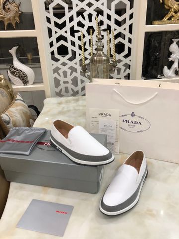 Giày slip on nam PRADA* da bò mềm đẹp SIÊU CẤP chất chuẩn