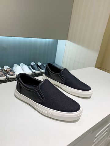 Giày slip on nam moncler chất vải phối da đẹp SIÊU CẤP