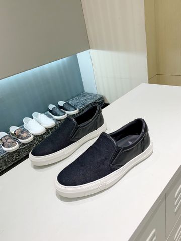 Giày slip on nam moncler chất vải phối da đẹp SIÊU CẤP