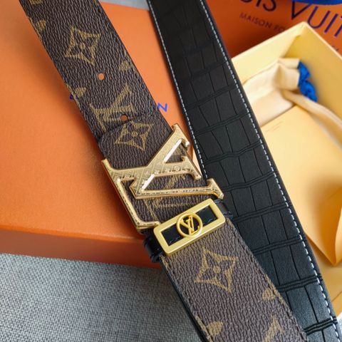 Belt nam LV* bản 3,8cm dây hoạ tiết Monogram đẹp dùng 2 mặt