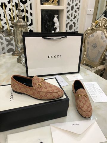 Giày bệt GUCCI* chất vải hoạ tiết logo nâu đẹp sang SIÊU CẤP