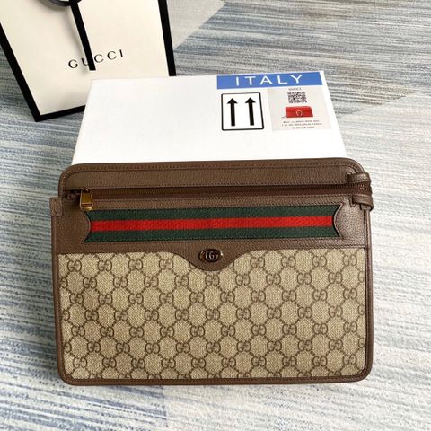 Clutch GUCCI* nam nữ supreme 31cm hoạ tiết logo đẹp SIÊU CẤP