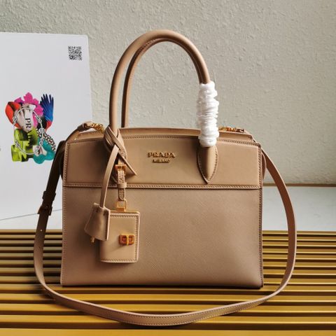 Túi xách nữ PRADA* 30cm da nhám phối màu đẹp sang cao cấp