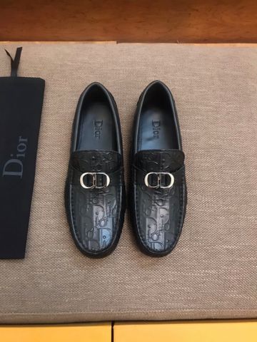 Giày lười Dior* da bò dập nổi chữ logo đẹp SIÊU CẤP