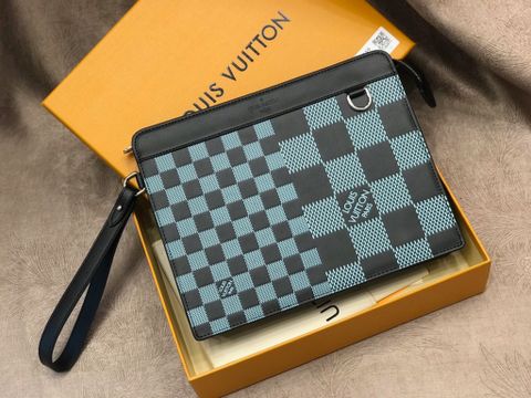 Clutch LV* nam nữ 27cm hoạ tiết karo mẫu mới đẹp SIÊU CẤP