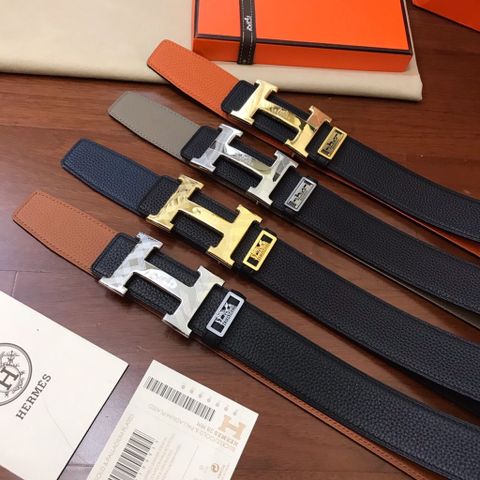 Belt nam Hermes* dây da bò togo mềm 3,8cm