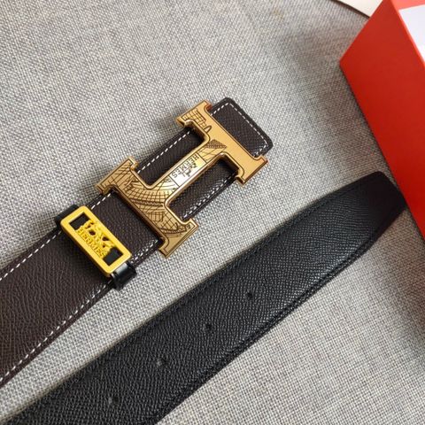 Belt nam Hermes* dây da nhám bản 3,4cm dùng 2 mặt đẹp