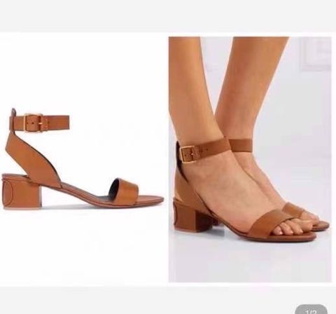 Sandal cao gót VALENTINO* da bò gót vuông cao 5cm đẹp sang SIÊU CẤP mẫu mới