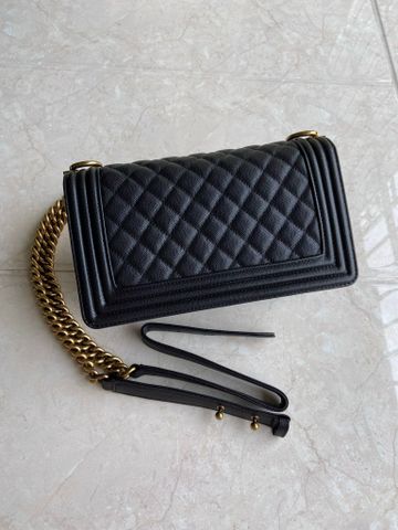 Túi xách nữ chanel* le boy da hạt khoá vàng đẹp SIÊU CẤP 25cm