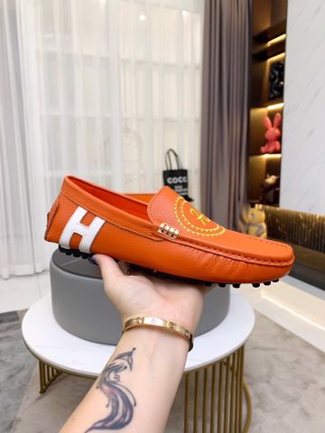 Giày lười Hermes* da bò mềm