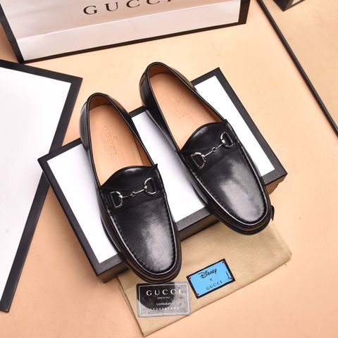 Giày âu lười gucci* da bò lỳ mềm khoá bạc đẹp màu xanh và đen hàng cao cấp