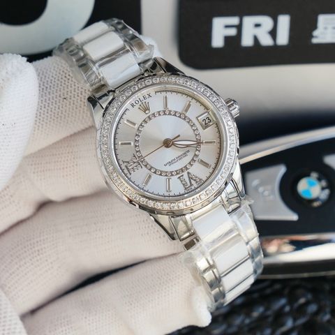 Đồng hồ nữ rolex dây kim loại mặt nạm kim đẹp sang SIÊU CẤP