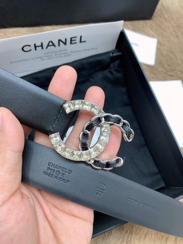 Belt nữ chanel* dây da bò lỳ 3cm có nhiều kiểu mặt đẹp