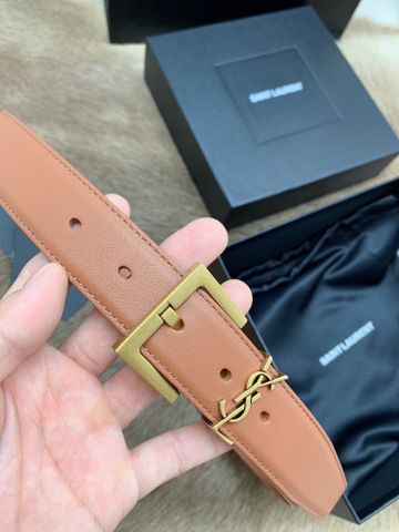 Belt nữ YSL* bản 3cm dây da bò lỳ mềm đẹp cao cấp