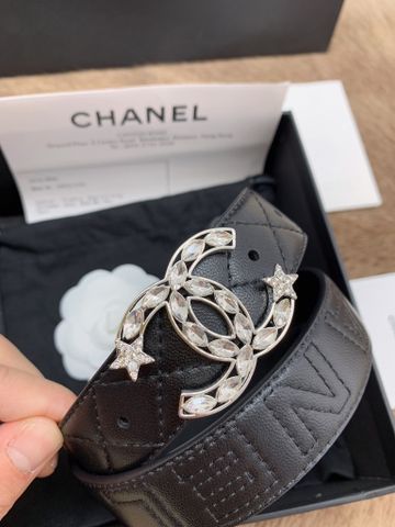 Belt nữ chanel* bản 3cm dây da bò dập chữ