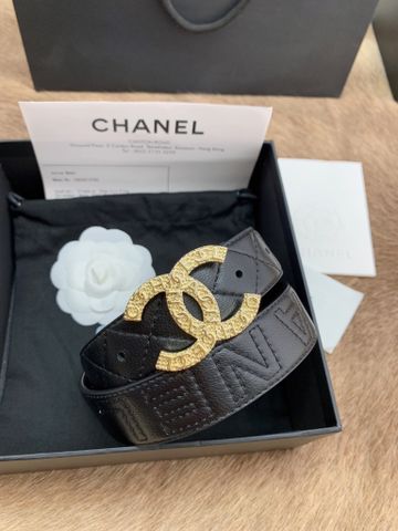 Belt nữ chanel* bản 3cm dây da bò dập chữ