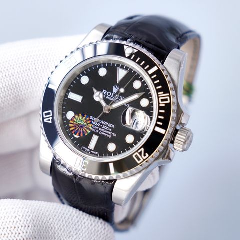 Đồng hồ nam rolex* dây cá sấu case 40mm đẹp sang VIP 1:1