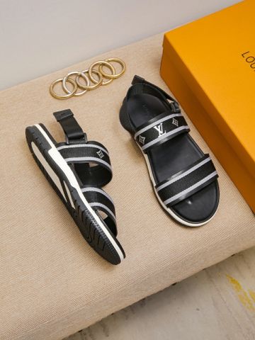 Sandal nam LV* quai vải dù lót da kiểu đẹp cao cấp