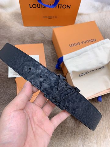 Belt nam LV* bản 4cm dây da nhám mặt nhám đẹp cao cấp