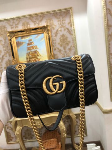 Túi xách nữ GUCCI* marmont 22cm da cừu khoá vàng đồng đẹp