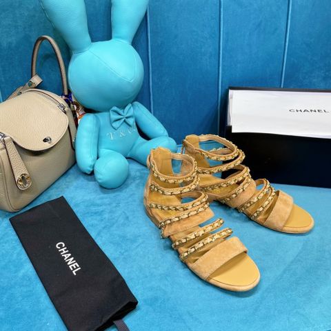 Sandal boot chanel* da lộn quai pha xích đẹp độc SIÊU CẤP