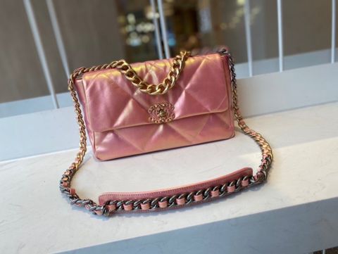 Túi xách nữ chanel* da cừu đẹp SIÊU CẤP màu trắng và hồng size 26cm