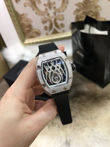 Đồng hồ nam nữ RICHARD* MILLE* lộ cơ mặt nạm kim cương