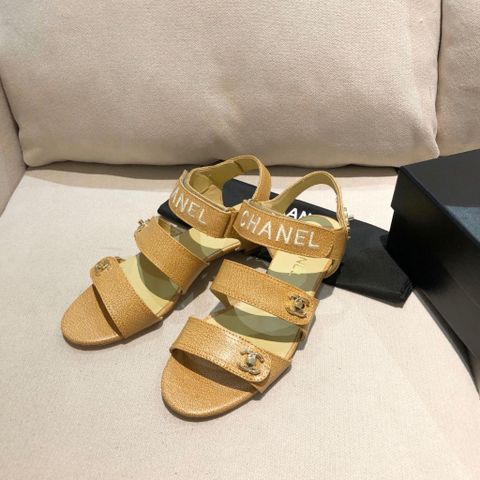 Sandal nữ chanel* đế thấp da bò lỳ kiểu đẹp dáng sang đi chắc chân hàng SIÊU CẤP