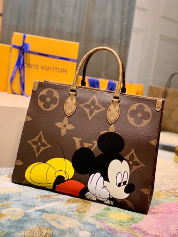 Túi xách nữ LV* onthego 41cm mickey Monogram dùng 2 mặt đẹp SIÊU CẤP