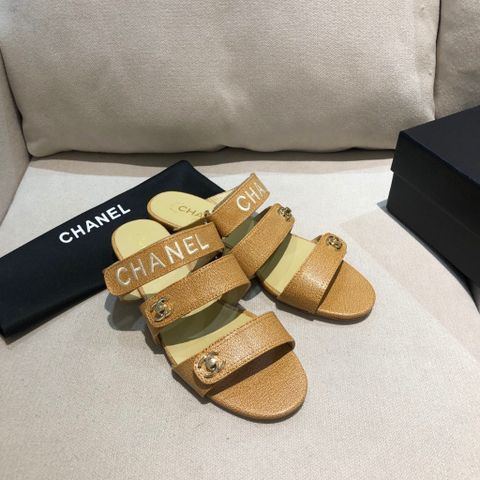 Sandal nữ chanel* đế thấp da bò lỳ kiểu đẹp dáng sang đi chắc chân hàng SIÊU CẤP