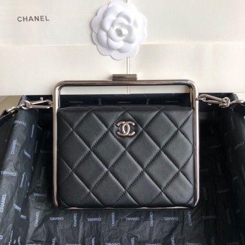 Túi xách nữ chanel* SIÊU CẤP da cừu size 20cm viền khung bạc đẹp sang