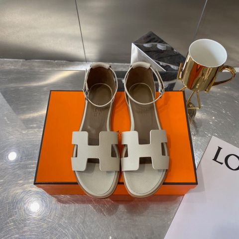 Sandal nữ Hermes* đế bệt quai da epsom nhiều màu đẹp SIÊU CẤP 35-41