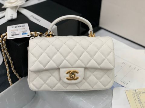 Túi xách nữ chanel* handle size 20cm da cừu có quai cầm 4 màu đẹp SIÊU CẤP