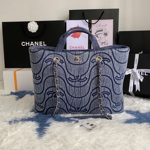 Túi xách nữ chanel* denim khoá bạc size 39cm đẹp mẫu mới SIÊU CẤP