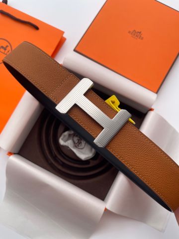 Belt nam Hermes* dây da nhám đẹp bản 4cm