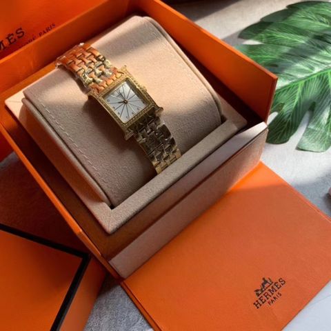 Đồng hồ nữ Hermes* dây kim loại case 21mm mặt chữ H viền kim cương đẹp sang cao cấp