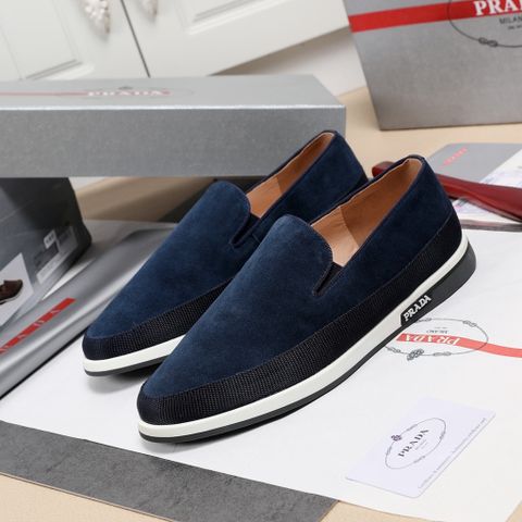 Giày slip on nam PRADA* da lộn đẹp cao cấp