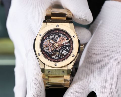 Đồng hồ nam Hublot* lộ cơ case 43mm dày 12cm