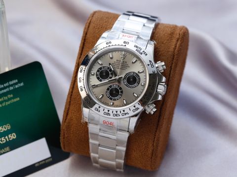 Đồng hồ nam rolex* dây kim loại case 40mm dáng thể thao đẹp VIP 1:1 