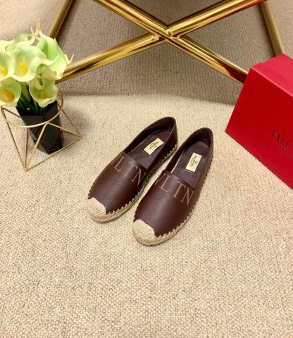 Giày slip on nữ VALENTINO* đế cói da bò mềm đẹp cao cấp