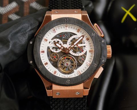 Đồng hồ nam Hublot* thể thao lộ cơ case 45mm dây cao su