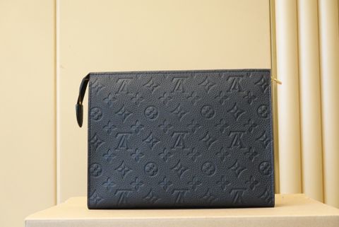 Clutch LV* nam nữ SIÊU CẤP  dáng vuông 26cm da bò dập nổi hoạ tiết Monogram đẹp