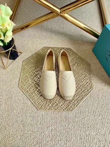 Giày slip on nam nữ PRADA* đế cói chất vải đẹp cao cấp