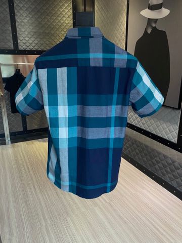 Sơ mi nam Burberry* kẻ ngắn tay đẹp size M-3XL